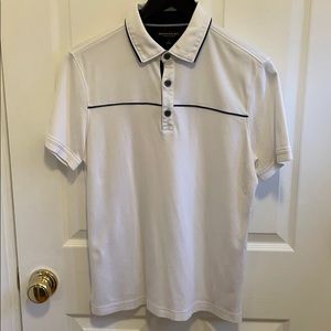 Banana Republic men’s polo. White & blue. Small.